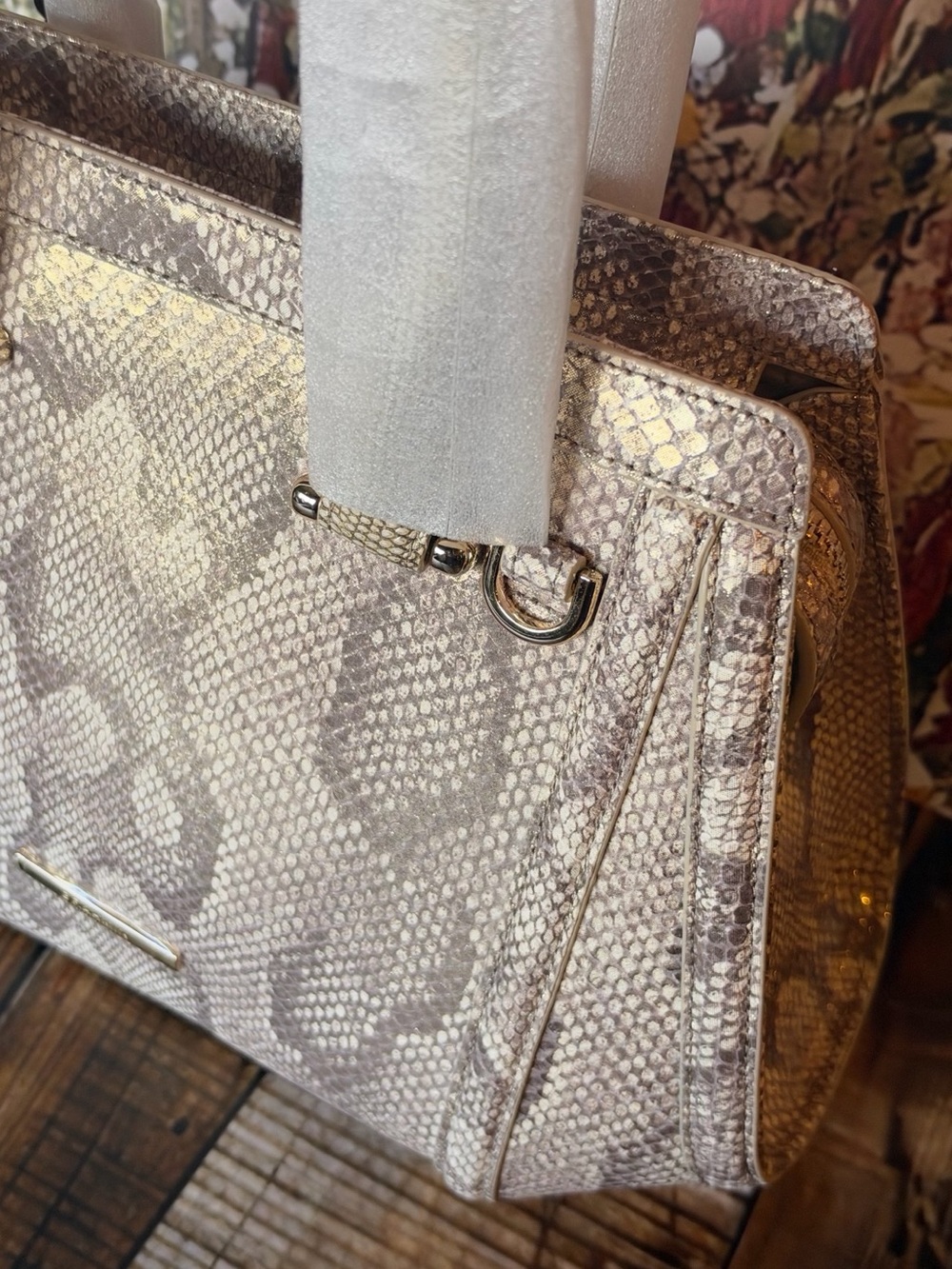 Sale firm NWT Brahmin Small Arden Gold Blissful CAPSULE LIMITED Ed $415